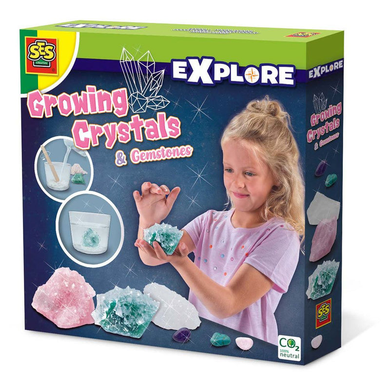 SES CREATIVE Children's Explore Growing Crystals and Gemstones, Unisex, Eight Years and Above, Multi-colour