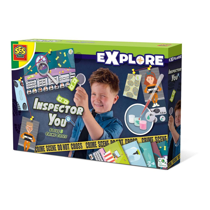 SES CREATIVE Children's Explore Inspector You  Solve Five Crime Cases, Unisex, Eight Years and Above, Multi-colour
