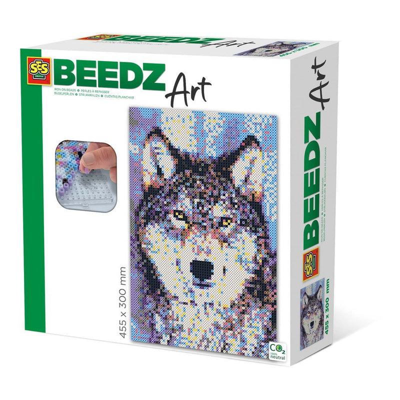SES CREATIVE Wolf Beedz Art 7000 Iron-on Beads Mosaic Kit, Eight Years and Above