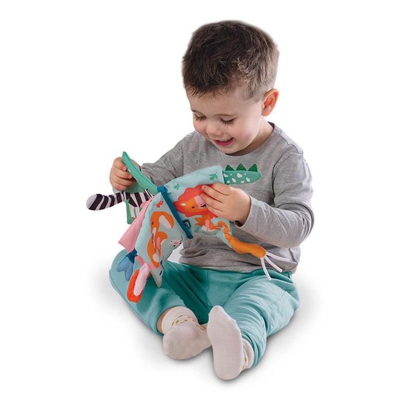 SES CREATIVE Tiny Talents Children's Sensory Animal Tails Cloth Book, Unisex, 6 Months and Above, Multi-colour