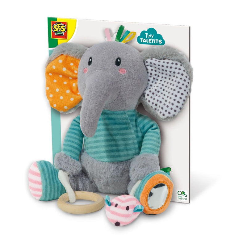 SES CREATIVE Tiny Talents Children's Olfi Sensory Elephant Toy, Unisex, 3 Months and Above, Multi-colour