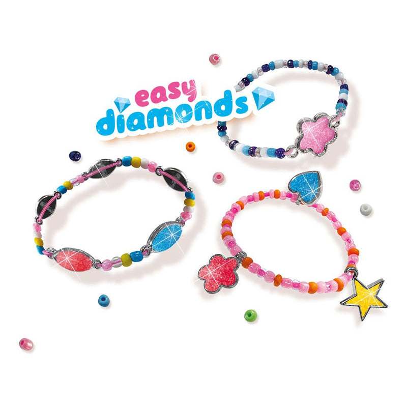 SES CREATIVE Children's Easy Diamonds Bracelets Set, Unisex, Six Years and Above, Multi-colour