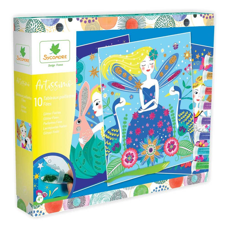 SYCOMORE Artissimo Children's Glitter Boards Fairy's, Unisex, 4 Years or Above, Multi-colour