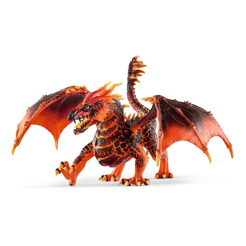 SCHLEICH Eldrador Creatures Lava Dragon Toy Figure, 7 to 12 Years, Orange/Black