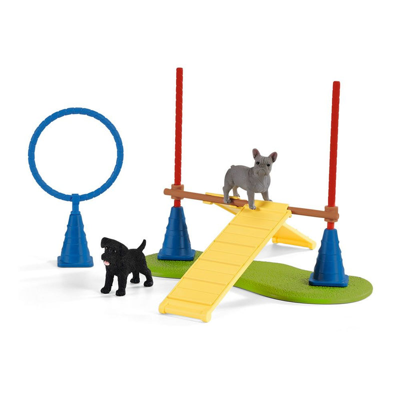 SCHLEICH Farm World Puppy Agility Training  Toy Figure Set, 3 to 8 Years, Multi-colour