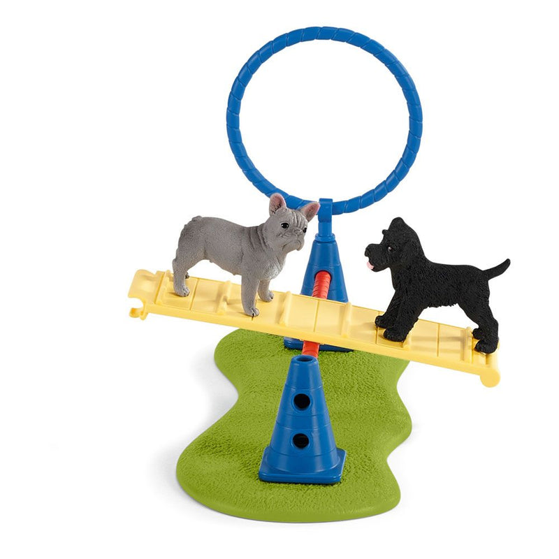 SCHLEICH Farm World Puppy Agility Training  Toy Figure Set, 3 to 8 Years, Multi-colour
