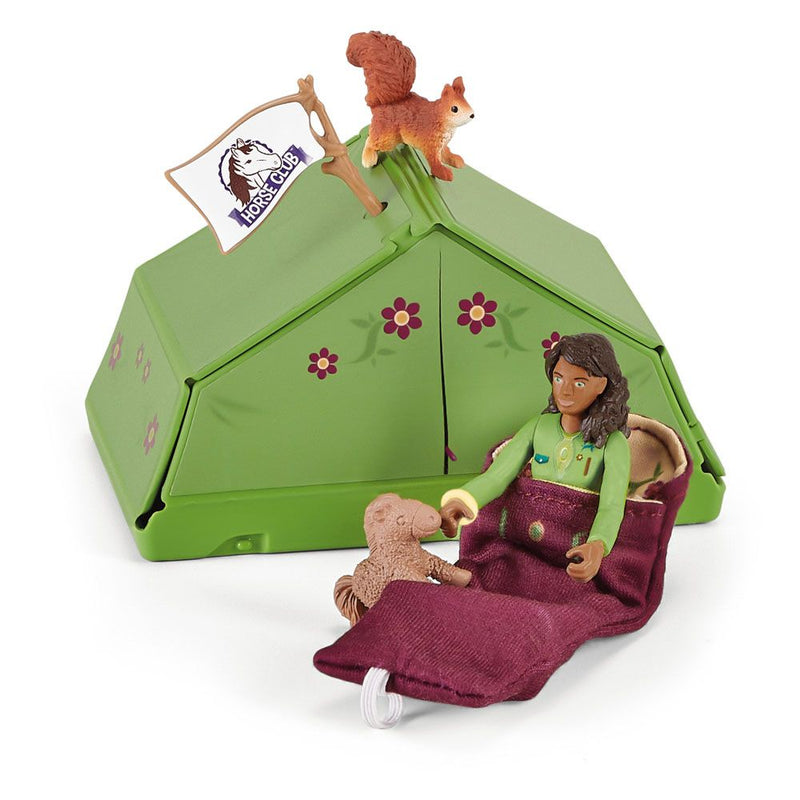 SCHLEICH Horse Club Sarah's Camping Adventure Toy Playset, Unisex, 5 to 12 Years, Multi-colour