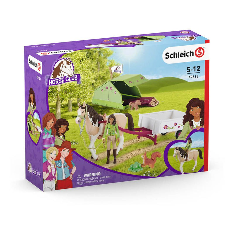 SCHLEICH Horse Club Sarah's Camping Adventure Toy Playset, Unisex, 5 to 12 Years, Multi-colour