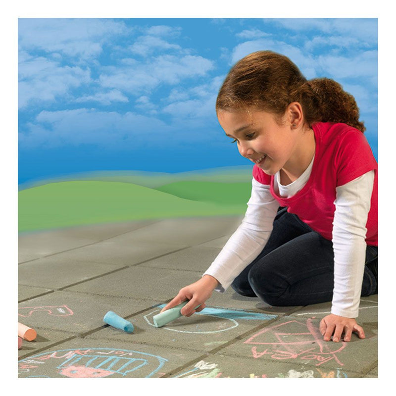 SES CREATIVE Children's Playground Chalks, 6 Pack, 2 to 12 Years, Multi-colour