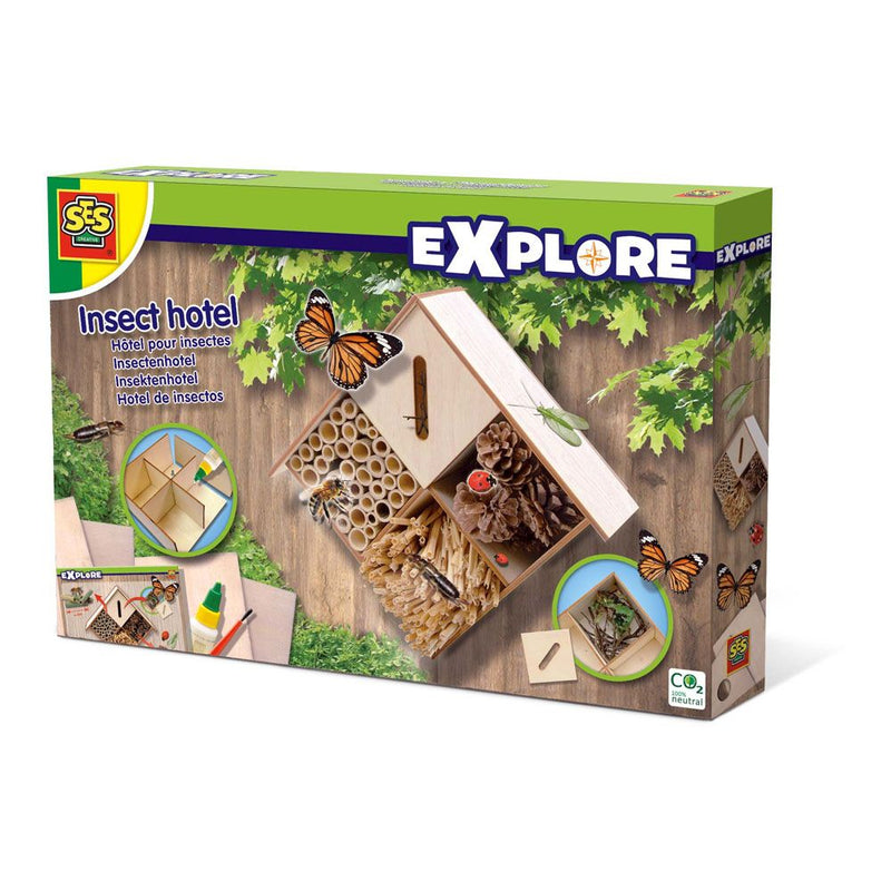 SES CREATIVE Explore Children's Insect Hotel for Wildlife Garden, 5 to 12 Years, Multi-colour