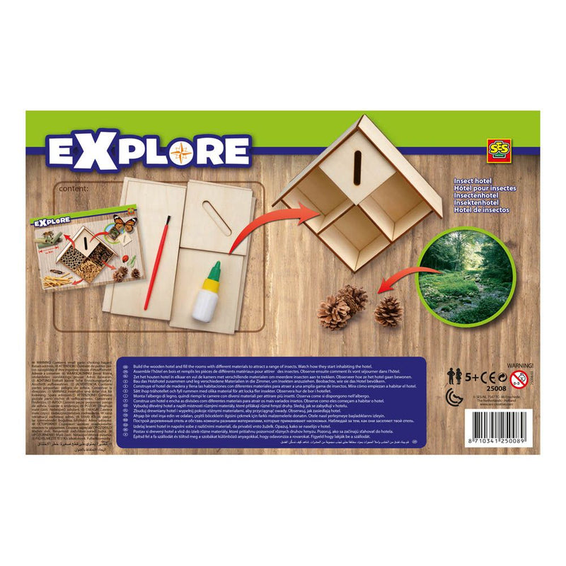 SES CREATIVE Explore Children's Insect Hotel for Wildlife Garden, 5 to 12 Years, Multi-colour