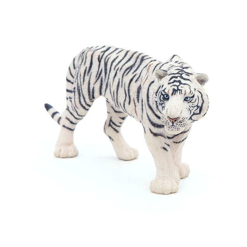 PAPO Wild Animal Kingdom White Tiger Toy Figure, Three Years or Above, White/Black