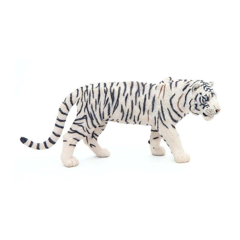 PAPO Wild Animal Kingdom White Tiger Toy Figure, Three Years or Above, White/Black