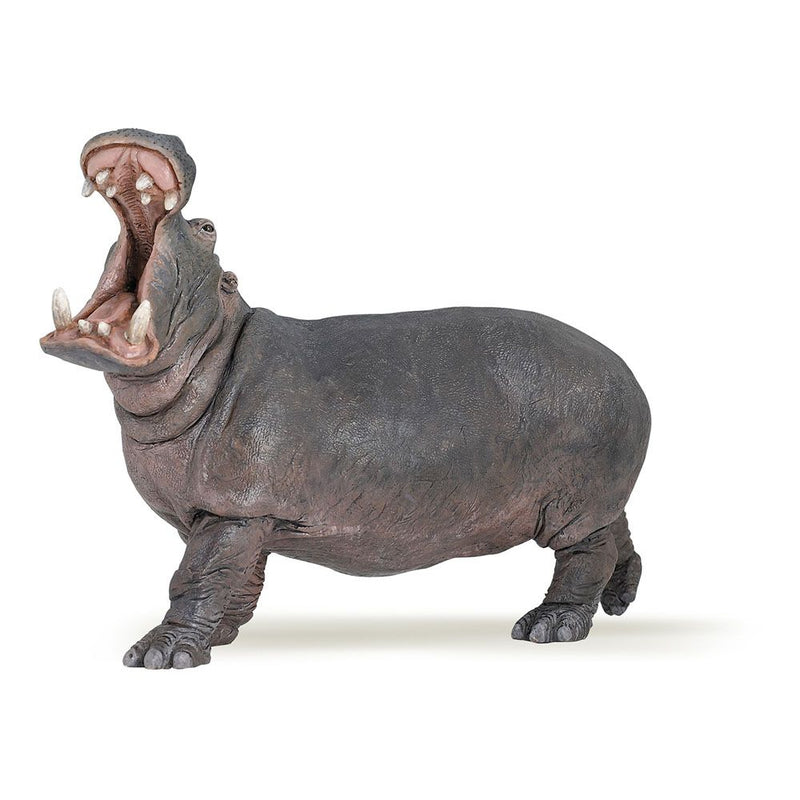 PAPO Wild Animal Kingdom Hippopotamus Toy Figure, Three Years or Above, Grey