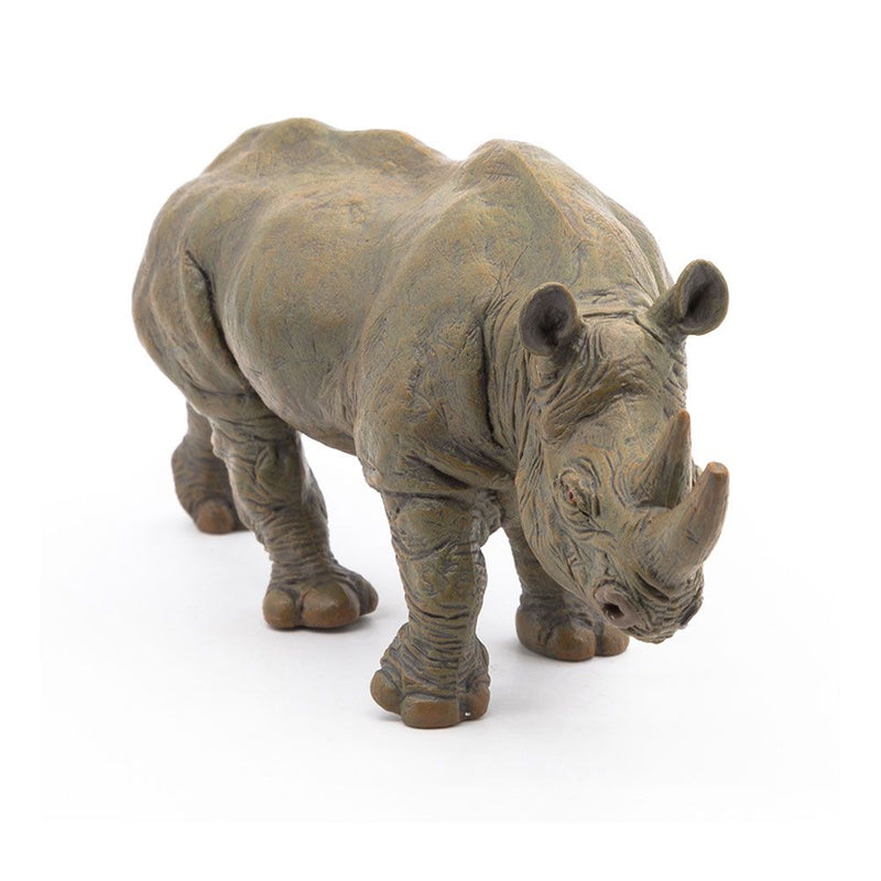 PAPO Wild Animal Kingdom Black Rhinoceros Toy Figure, Three Years or Above, Grey/Brown