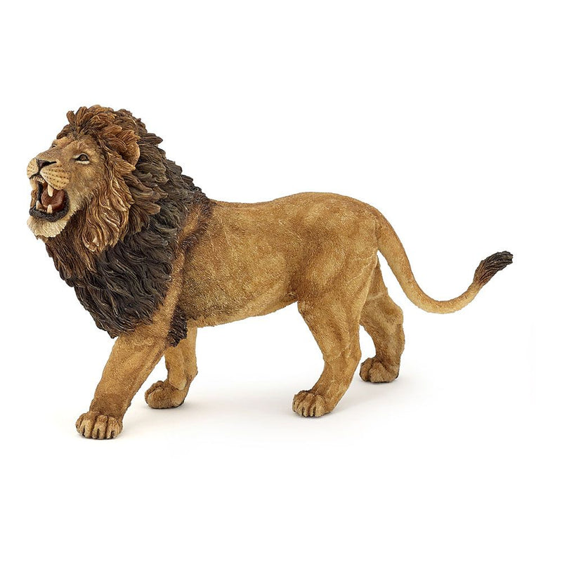 PAPO Wild Animal Kingdom Roaring Lion Toy Figure, Three Years or Above, Tan/Brown