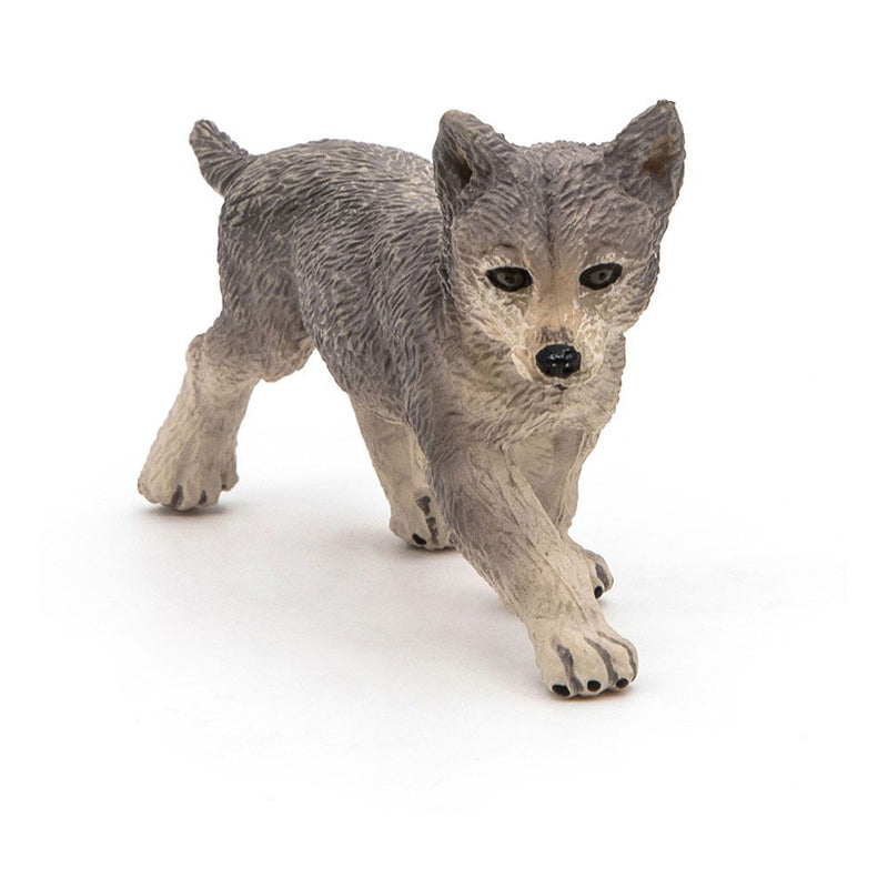 PAPO Wild Animal Kingdom Wolf Cub Toy Figure, 10 Months or Above, Brown