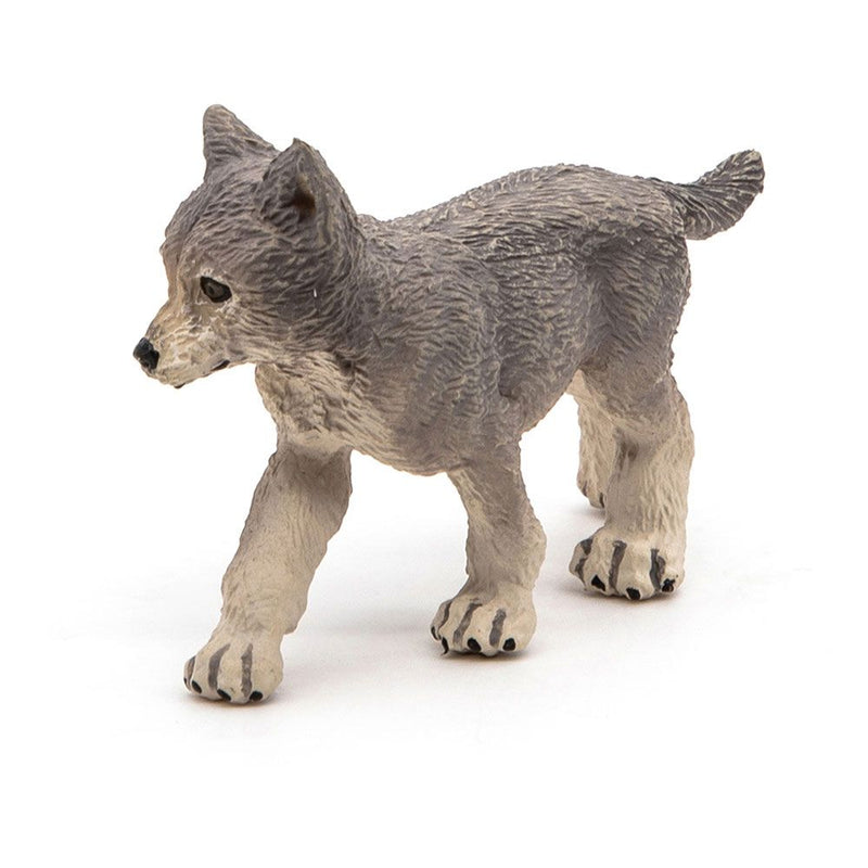 PAPO Wild Animal Kingdom Wolf Cub Toy Figure, 10 Months or Above, Brown