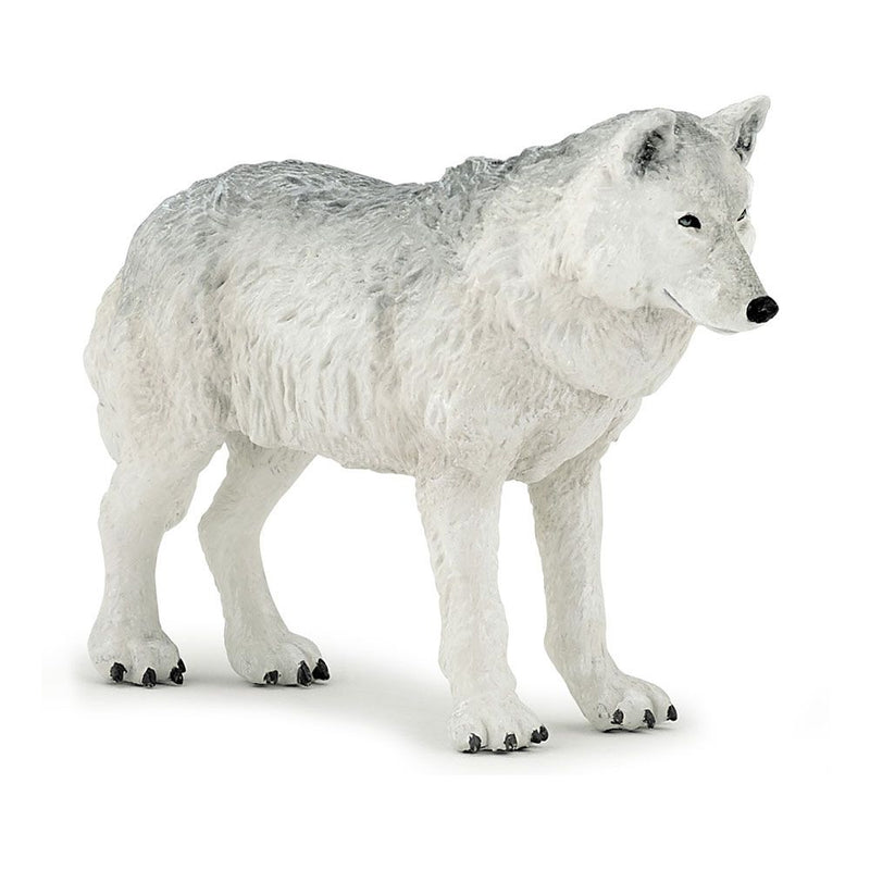 PAPO Wild Animal Kingdom Polar Wolf Toy Figure, Three Years or Above, White