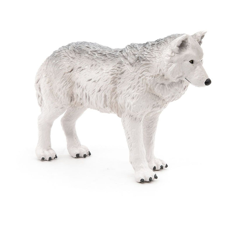 PAPO Wild Animal Kingdom Polar Wolf Toy Figure, Three Years or Above, White