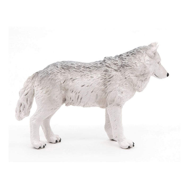 PAPO Wild Animal Kingdom Polar Wolf Toy Figure, Three Years or Above, White