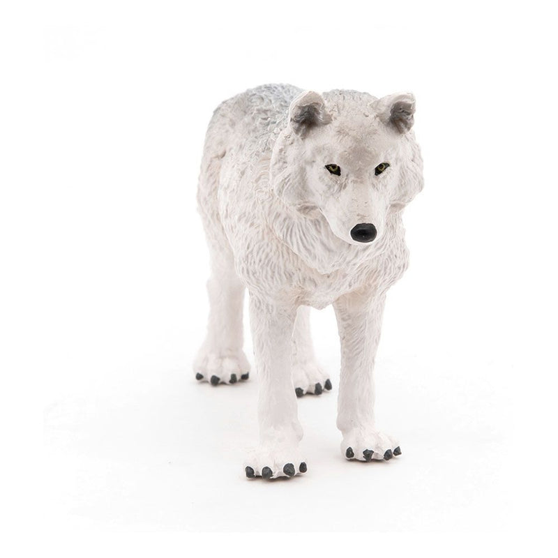 PAPO Wild Animal Kingdom Polar Wolf Toy Figure, Three Years or Above, White