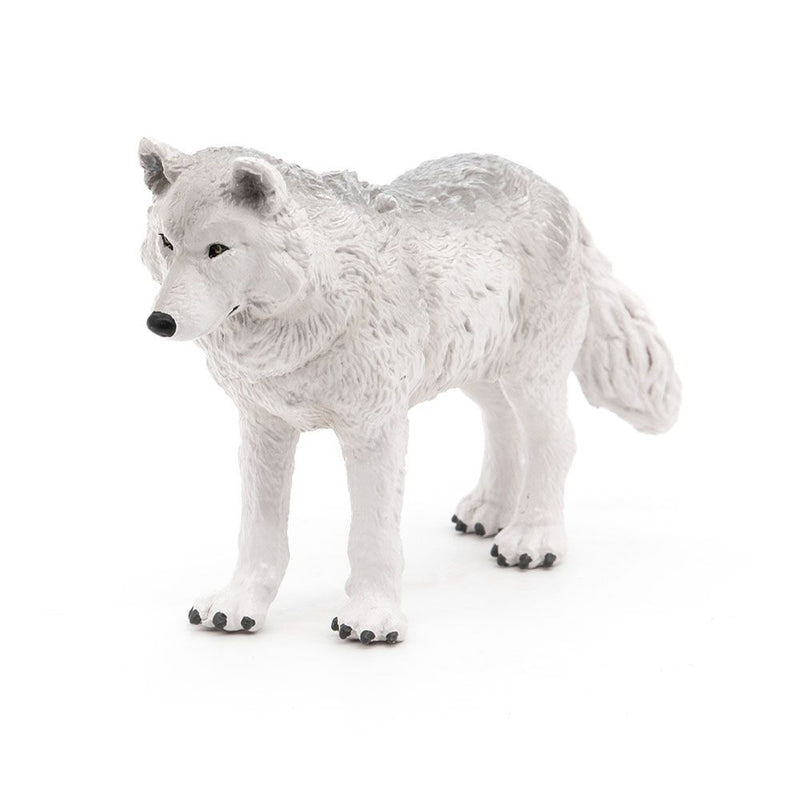PAPO Wild Animal Kingdom Polar Wolf Toy Figure, Three Years or Above, White