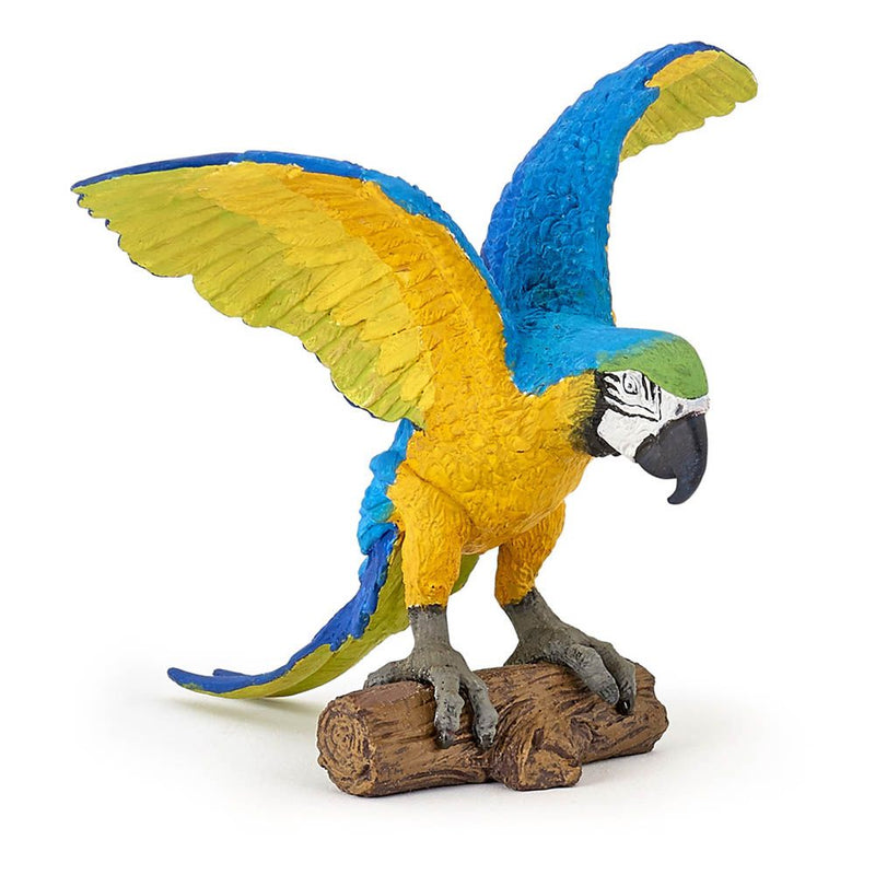 PAPO Wild Animal Kingdom Blue Ara Parrot Toy Figure, Three Years or Above, Multi-colour