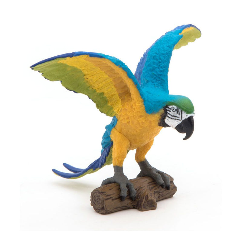PAPO Wild Animal Kingdom Blue Ara Parrot Toy Figure, Three Years or Above, Multi-colour