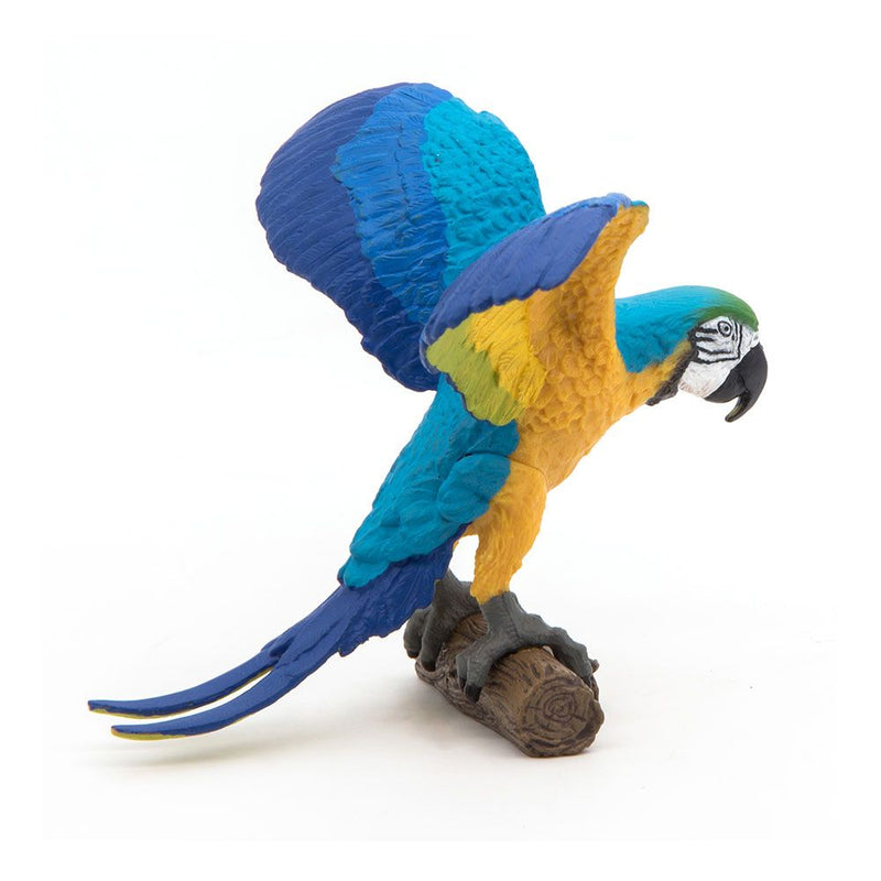 PAPO Wild Animal Kingdom Blue Ara Parrot Toy Figure, Three Years or Above, Multi-colour