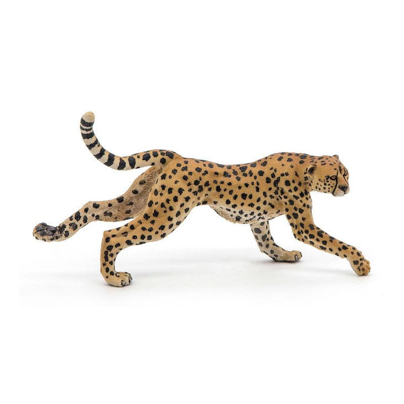 PAPO Wild Animal Kingdom Running Cheetah Toy Figure, Three Years or Above, Tan/Black