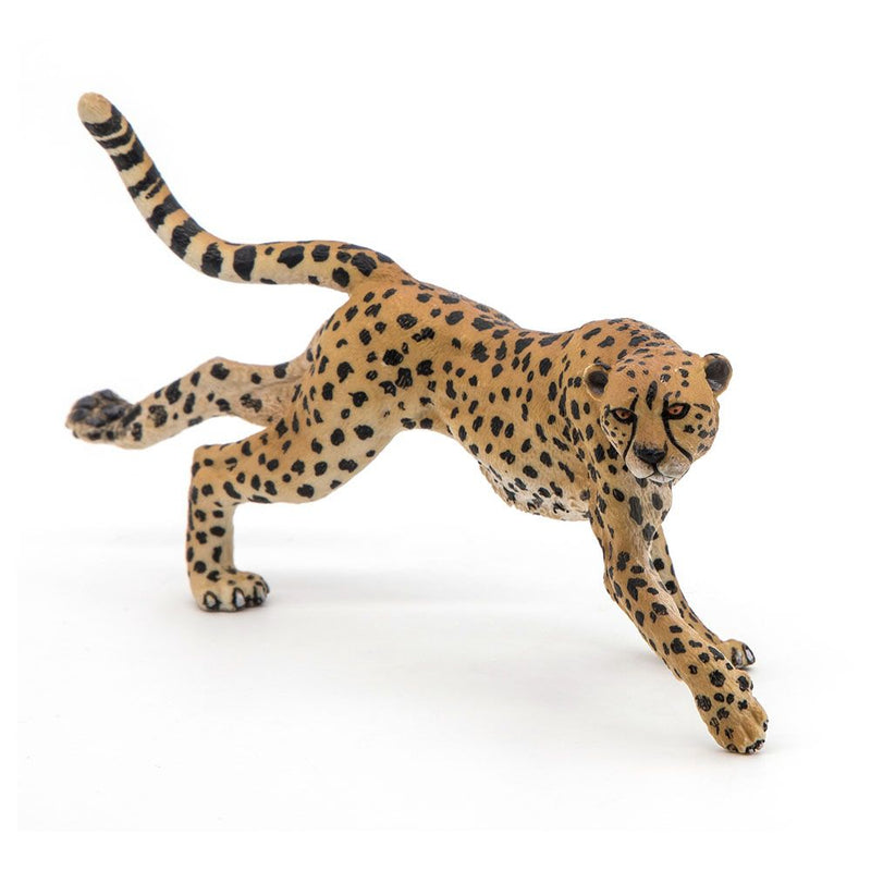 PAPO Wild Animal Kingdom Running Cheetah Toy Figure, Three Years or Above, Tan/Black
