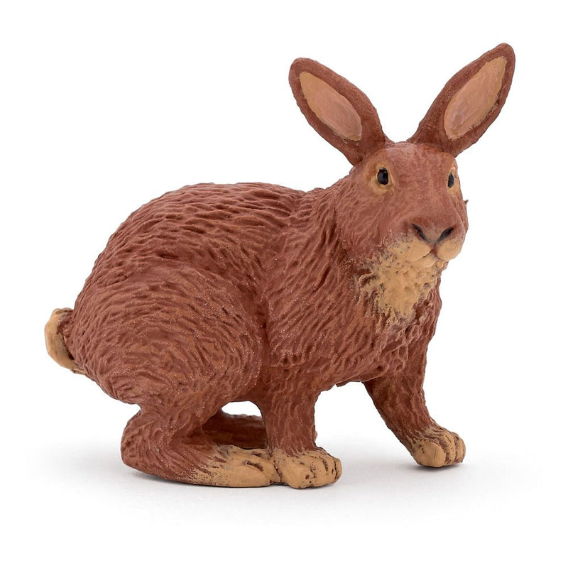 PAPO Farmyard Friends Brown Rabbit Toy Figure, Three Years or Above, Brown