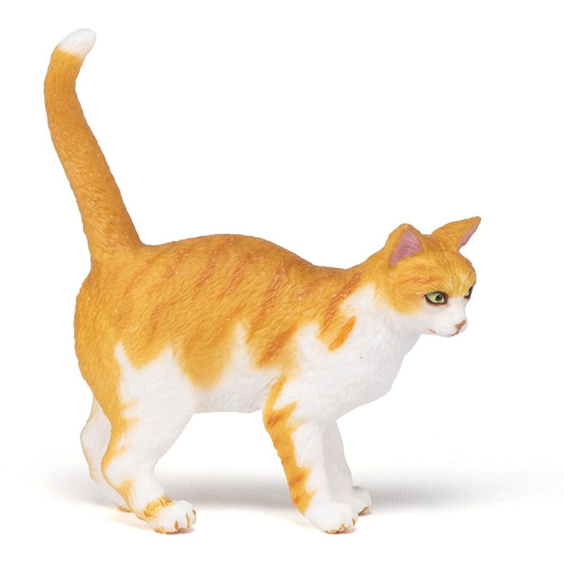 PAPO Dog and Cat Companions Red Cat Toy Figure, Three Years or Above, Red/White