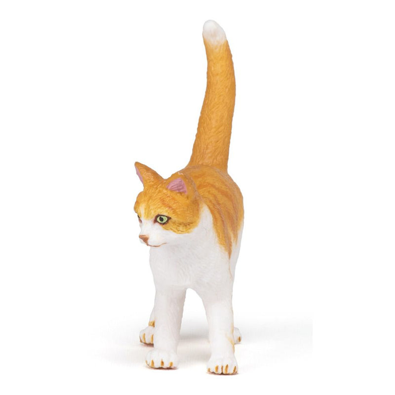 PAPO Dog and Cat Companions Red Cat Toy Figure, Three Years or Above, Red/White