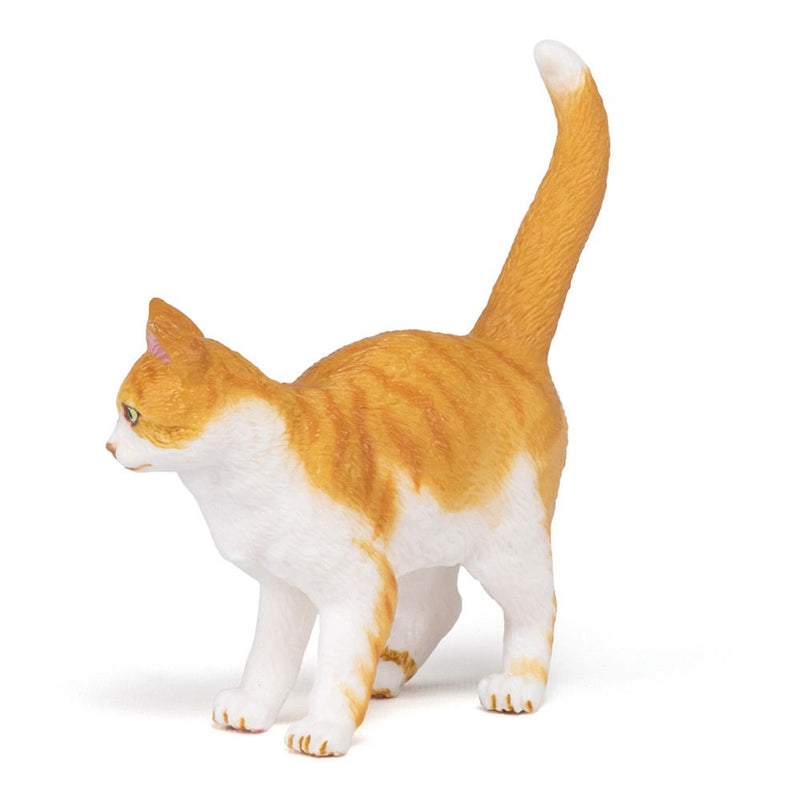 PAPO Dog and Cat Companions Red Cat Toy Figure, Three Years or Above, Red/White