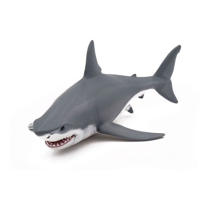 PAPO Marine Life White Shark Toy Figure, Three Years or Above, Grey