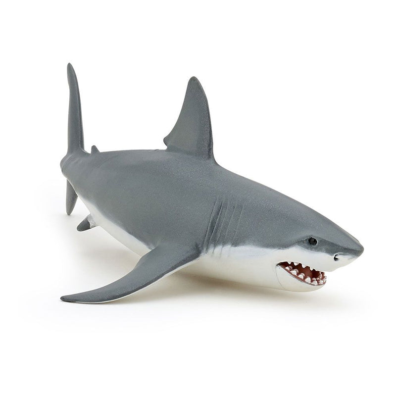 PAPO Marine Life White Shark Toy Figure, Three Years or Above, Grey