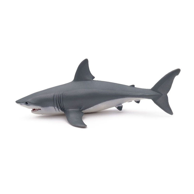 PAPO Marine Life White Shark Toy Figure, Three Years or Above, Grey