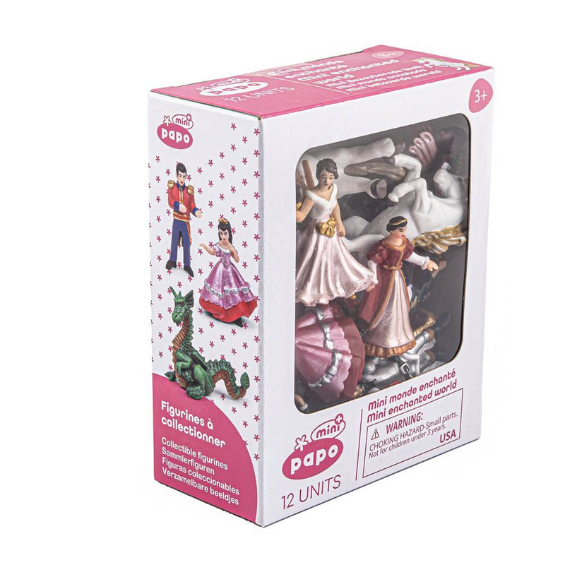 PAPO Mini Papo Mini Plus Enchanted World Tube Toy Mini Figure Set, Multi-colour