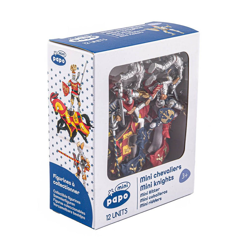 PAPO Mini Papo Mini Knights Tube Toy Mini Figure Set, Multi-colour