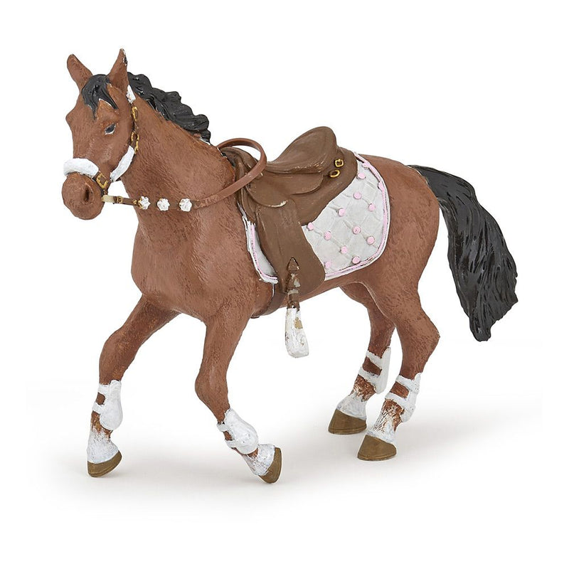 PAPO Horse and Ponies Winter Riding Girl Horse Toy Figure, Three Years or Above, Multi-colour
