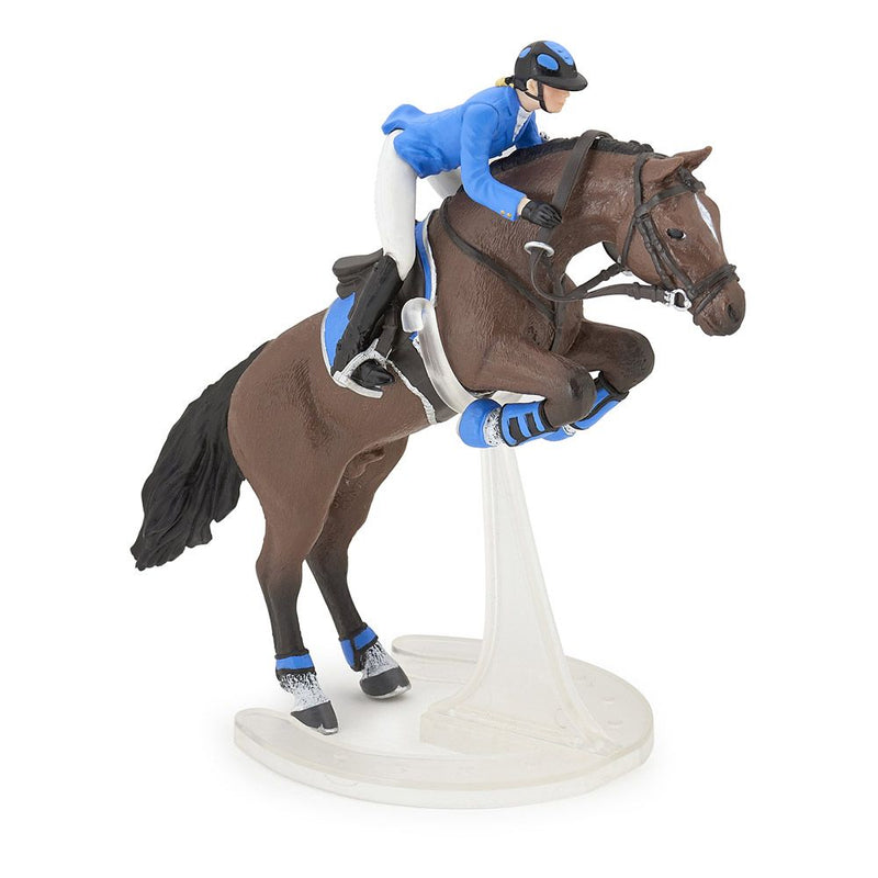PAPO Horse and Ponies Jumping Horse with Riding Girl Toy Figure, Three Years or Above, Multi-colour