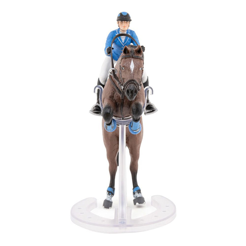 PAPO Horse and Ponies Jumping Horse with Riding Girl Toy Figure, Three Years or Above, Multi-colour