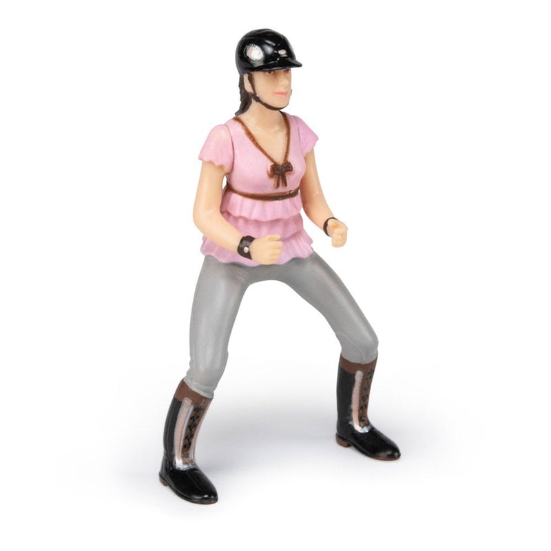 PAPO Horse and Ponies Trendy Riding Girl Pink Toy Figure, Three Years or Above, Multi-colour