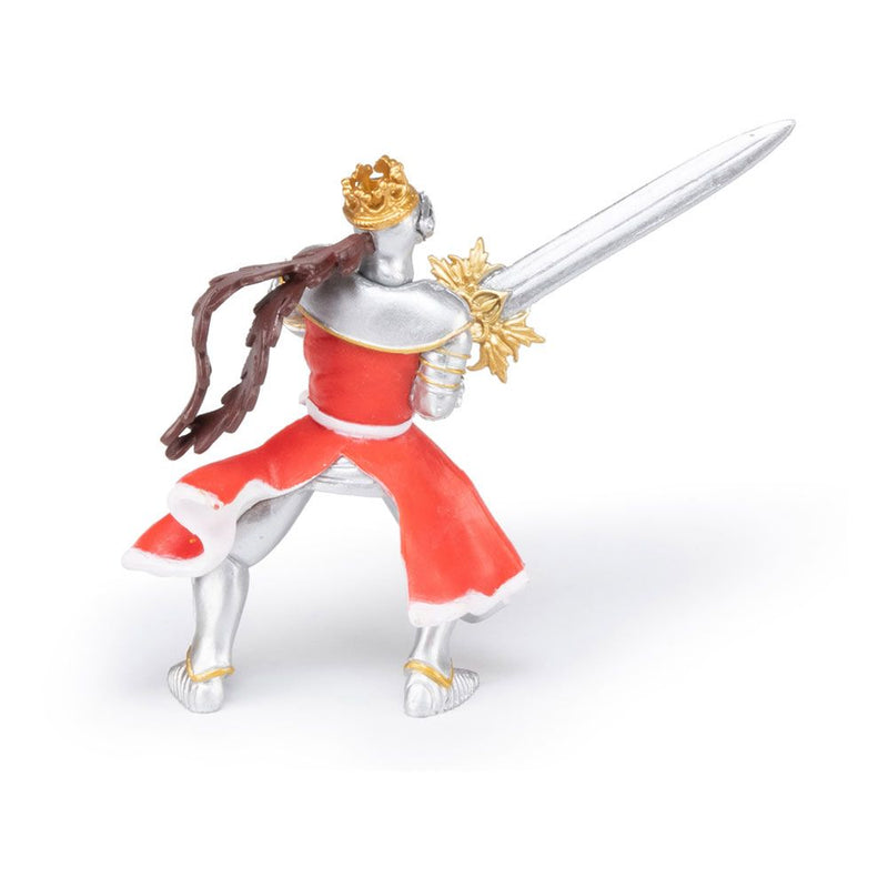 PAPO Fantasy World Dragon King with Sword Toy Figure, Three Years or Above, Silver/Red