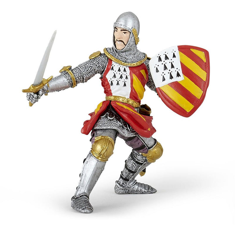 PAPO Fantasy World Tournament Knight Toy Figure, Three Years or Above, Silver/Red