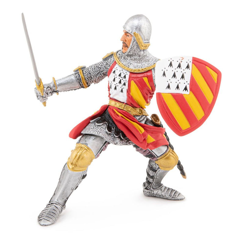 PAPO Fantasy World Tournament Knight Toy Figure, Three Years or Above, Silver/Red