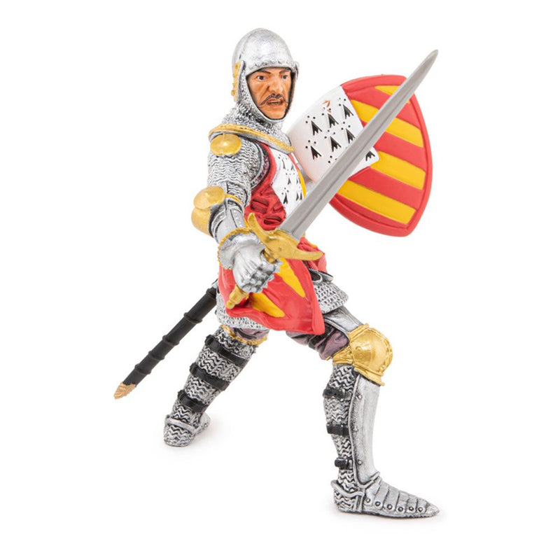 PAPO Fantasy World Tournament Knight Toy Figure, Three Years or Above, Silver/Red