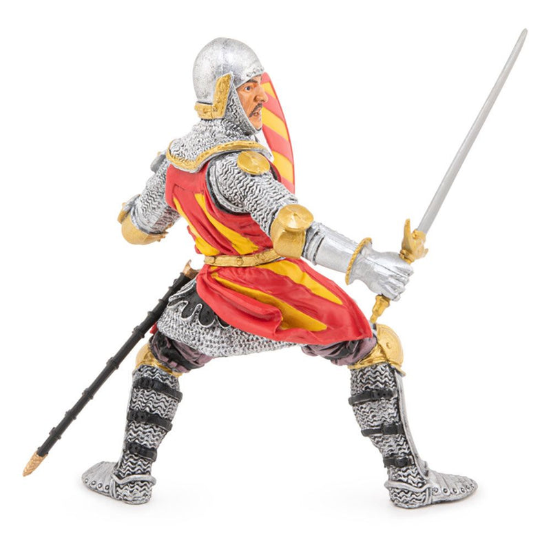 PAPO Fantasy World Tournament Knight Toy Figure, Three Years or Above, Silver/Red